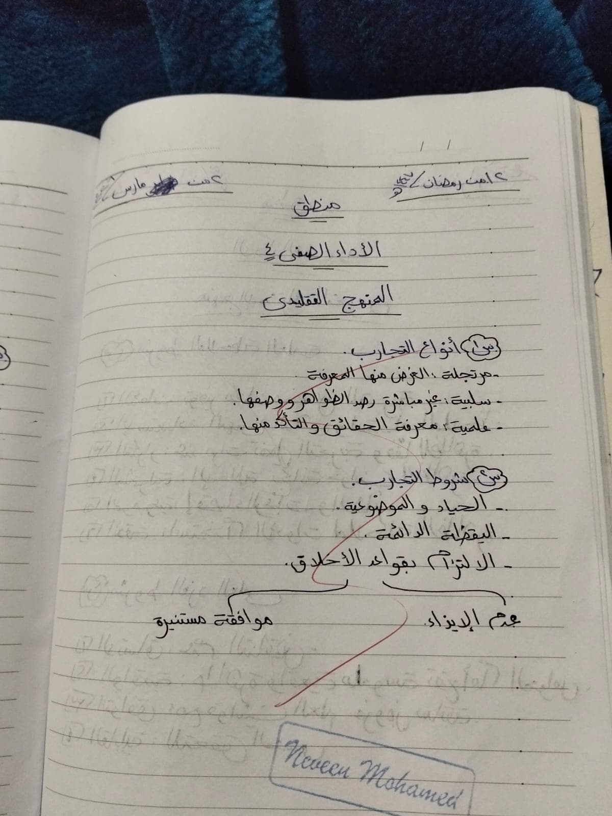 أداء المنطق الصفي الأسبوع الرابع